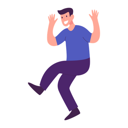 Man celebrating  Illustration