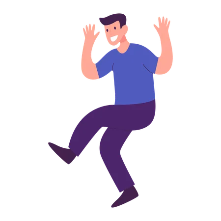 Man celebrating  Illustration