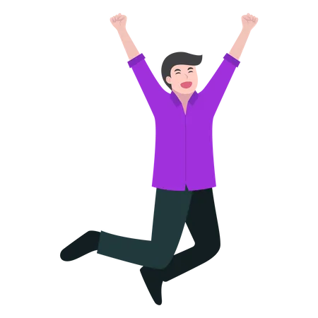 Man Celebrating  Illustration