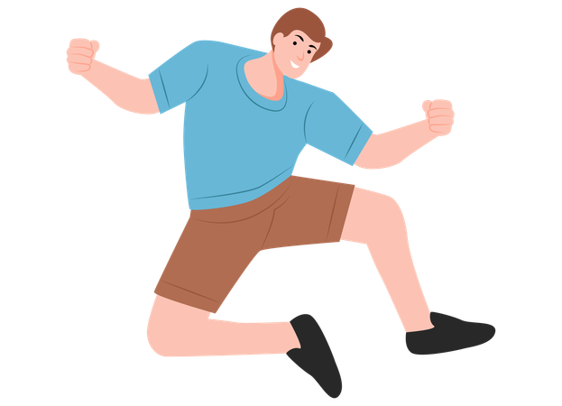 Man Celebration  Illustration