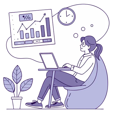 Man checking personal finance dashboard  Illustration