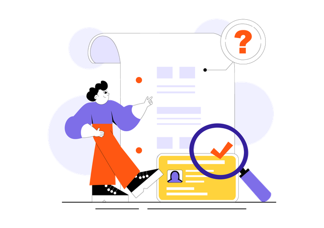 Man Checks Criminal Record  Illustration
