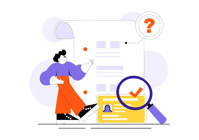 Man Checks Criminal Record  Illustration