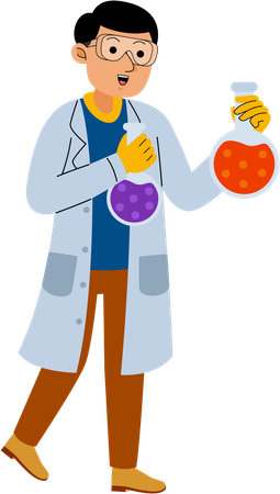 Man Chemist  Illustration