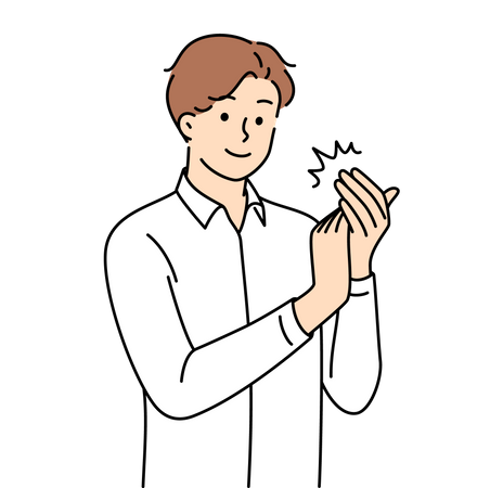 Man clapping  Illustration