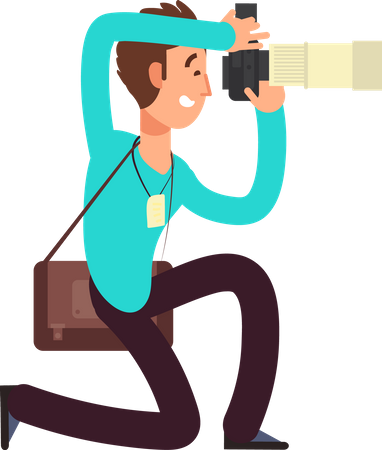 Man Clicking Photo  Illustration