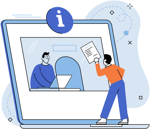 Man completes his KYC detail form  Illustration