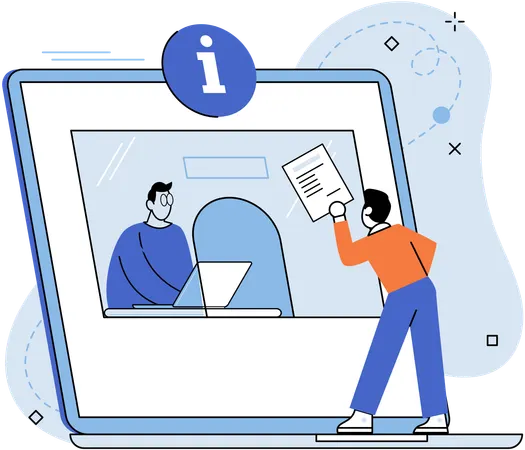 Man completes his KYC detail form  Illustration