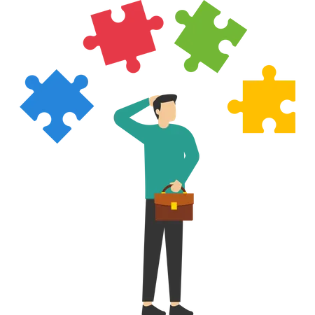 Jigsaw Puzzles Are A Great Element Of Teamwork And Brainstorming Ideas Business Teamwork Together People Connecting Puzzle Elements Flat Vector Illustration On A White Background Illustration