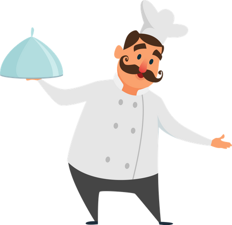 Man Cooking  Illustration