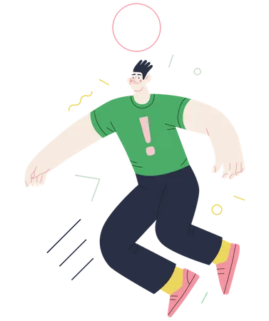 Man dancing happily  Illustration