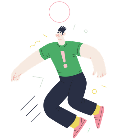Man dancing happily  Illustration