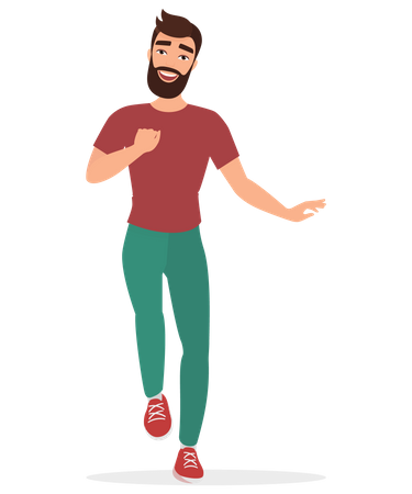 Man Dancing  Illustration