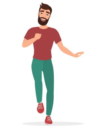 Man Dancing  Illustration