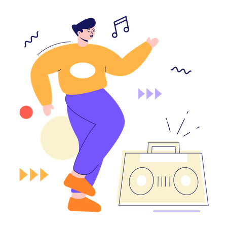 Man dancing  Illustration