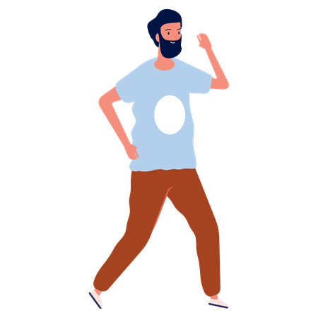 Man dancing  Illustration