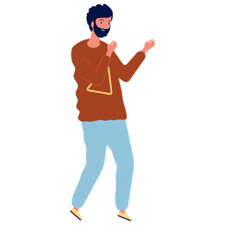 Man dancing  Illustration