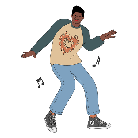 Man dancing  Illustration