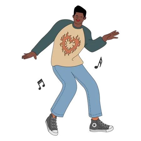 Man dancing  Illustration