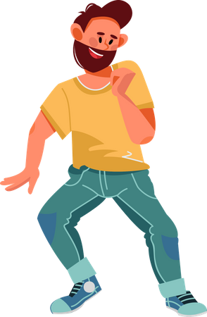 Man Dancing  Illustration