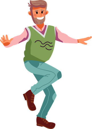 Man Dancing  Illustration