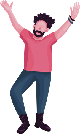 Man dancing  Illustration