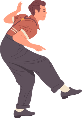 Man dancing in party  Illustration