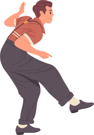 Man dancing in party  Illustration