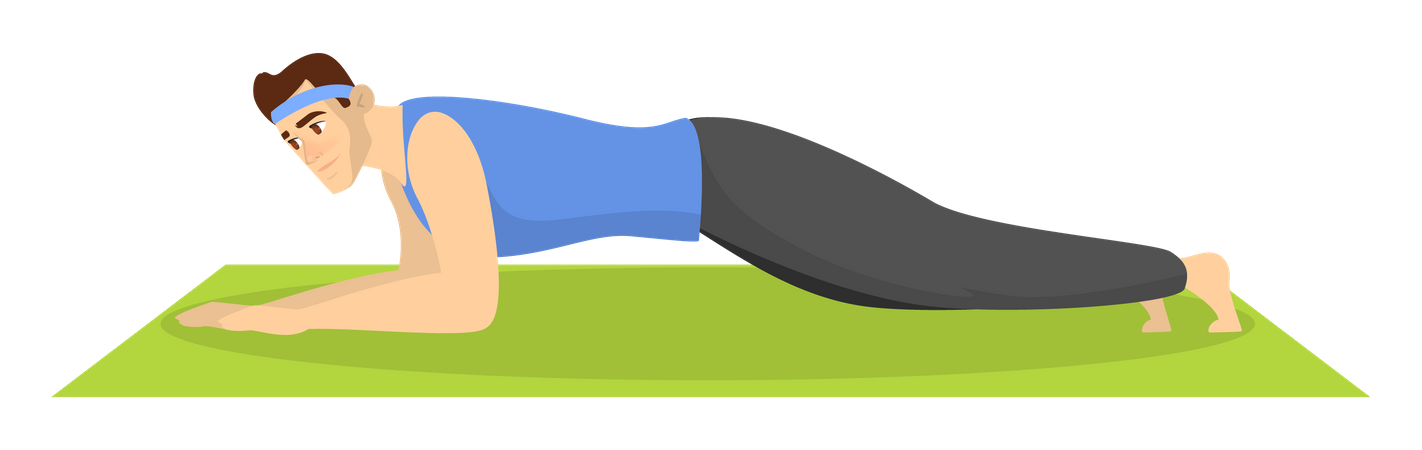 Man doing ABS exercise  Illustration