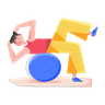 yoga ball illustrations free