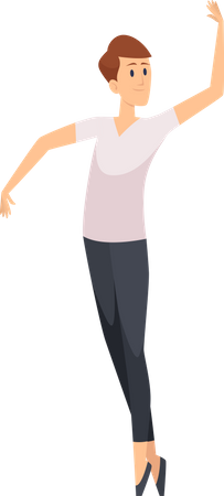 Man doing ballet dancing  Illustration