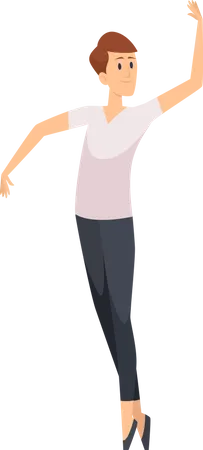 Man doing ballet dancing  Illustration