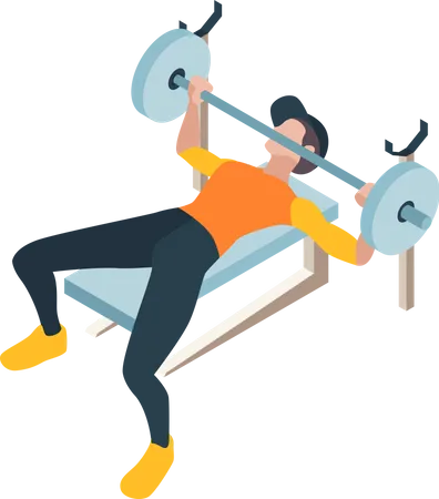 Gym Training Fitness Workout People Illustration