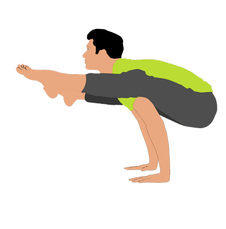 Man doing body balance  Illustration