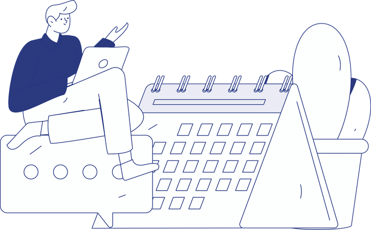 Man doing business marketing  Illustration