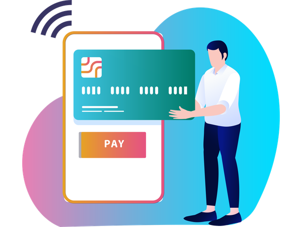 Man Doing Card Payment  Illustration