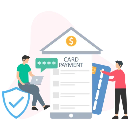 Man doing card payment  Illustration