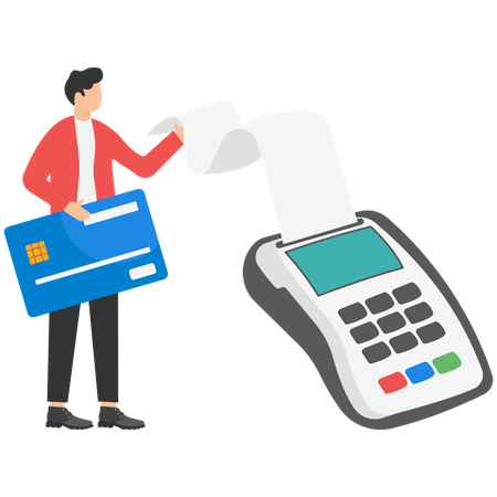 Man doing card payment  Illustration