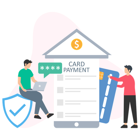 Man doing card payment  Illustration
