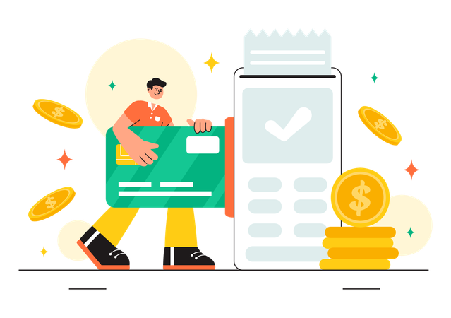 Man Doing card payment  Illustration