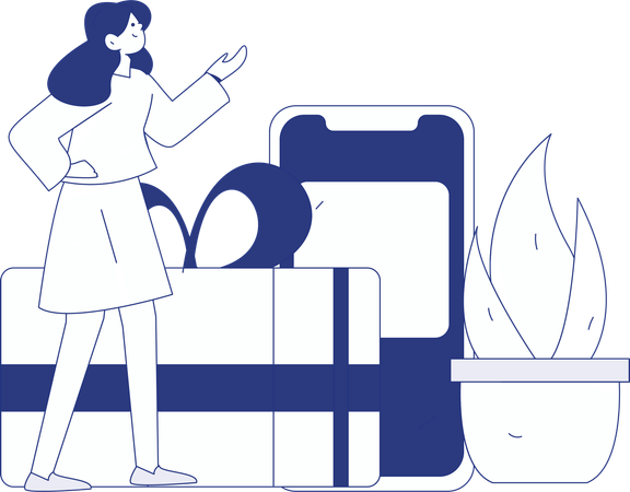 Man doing clothes shopping while redeeming coupons  Illustration