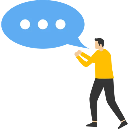 Man doing communication  Illustration