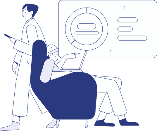 Man doing creating coding  Illustration