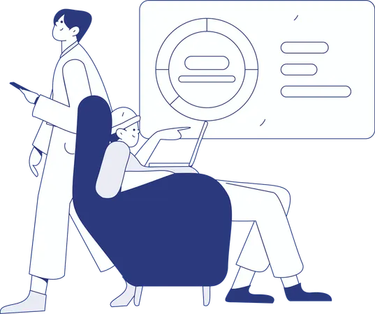 Man doing creating coding  Illustration