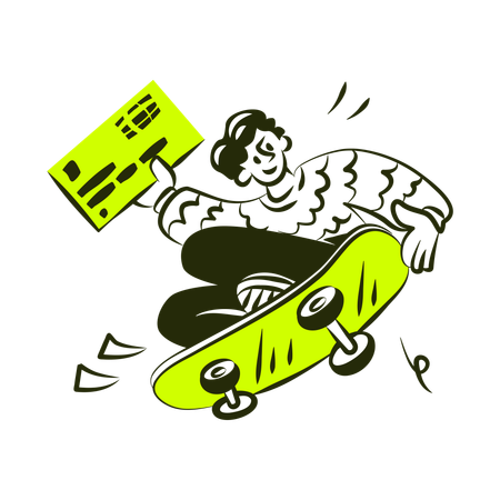 Man Doing Credit Card Payment  Illustration