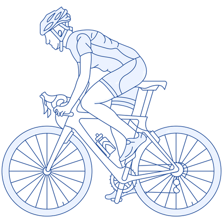 Man doing cycling  Illustration