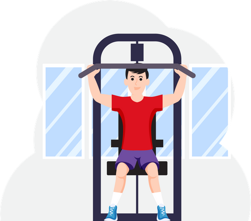 Man doing Daily Workout  Illustration