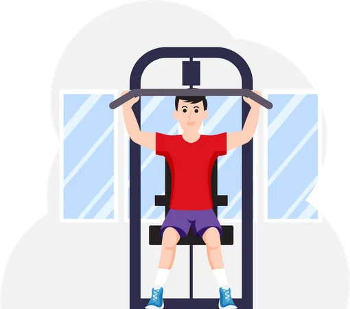 Man doing Daily Workout  Illustration