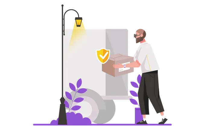 Man doing delivery  Illustration