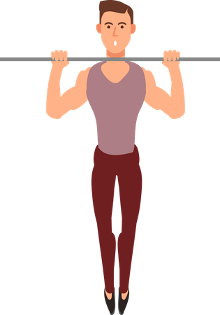 Man doing exercise Illustration